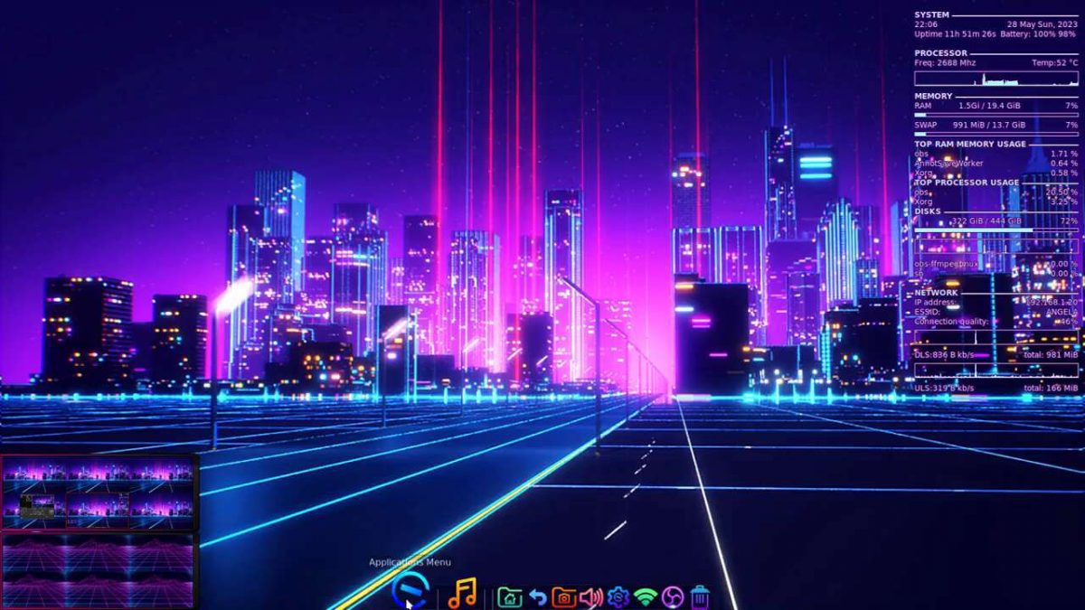 synthwave-linux-bg